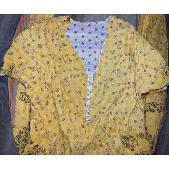 Kantha Bae Eva Romper Colorful Hippie Bohemian Gypsy One Piece Jumpsuit Relaxed - Picture 9 of 10